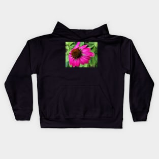 Rise and Shine with Pink Echinacea Kids Hoodie